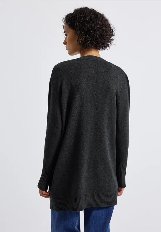 Offener Cardigan anthracite melange
