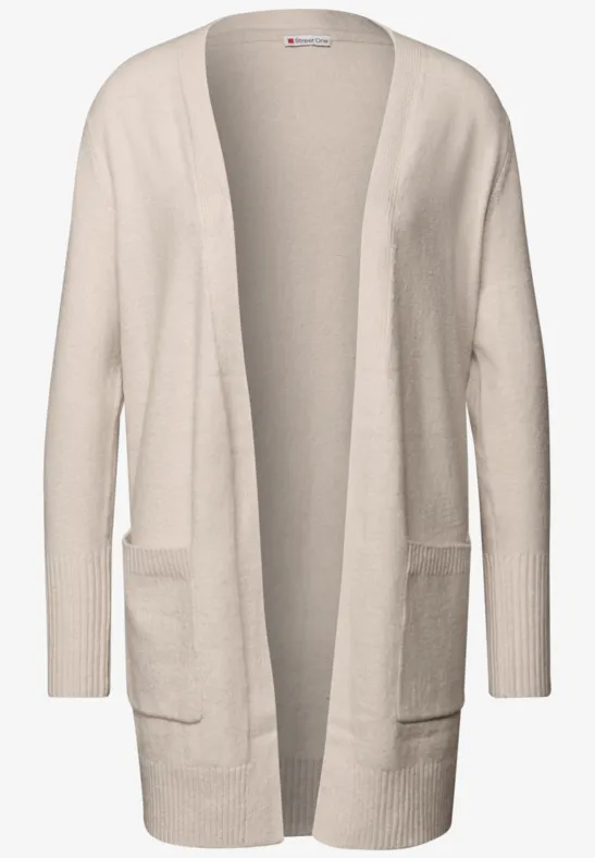 Offener Cardigan tusk cream mel.