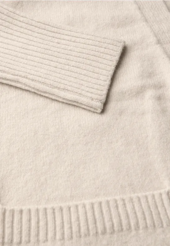 Offener Cardigan tusk cream mel.