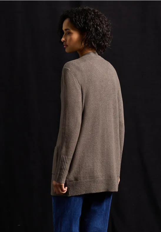 Cardigan ouvert nomad brown mel.