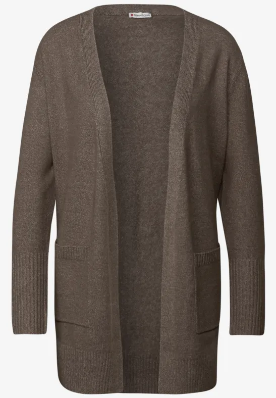 Cardigan ouvert nomad brown mel.