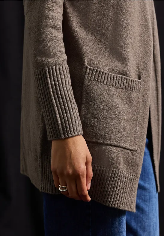Cardigan ouvert nomad brown mel.