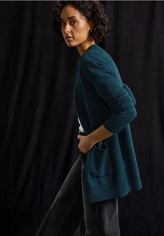 Offener Cardigan tide blue mel.
