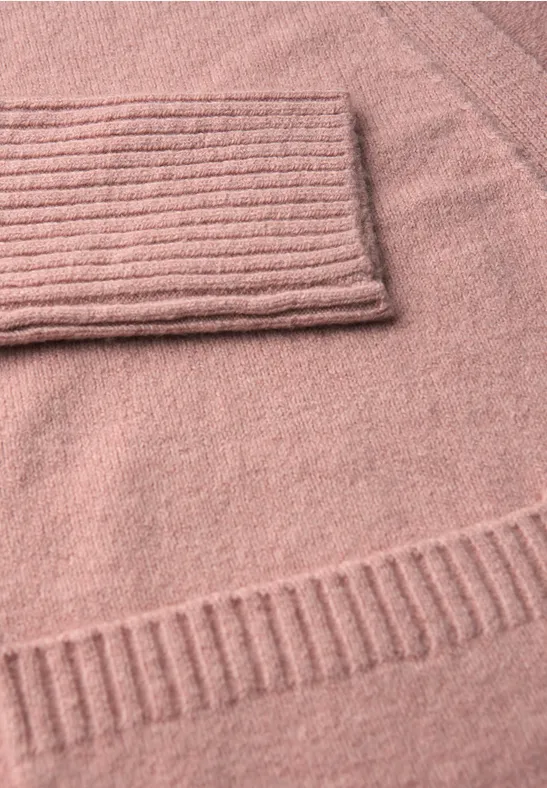 Cardigan ouvert faded rose mel.