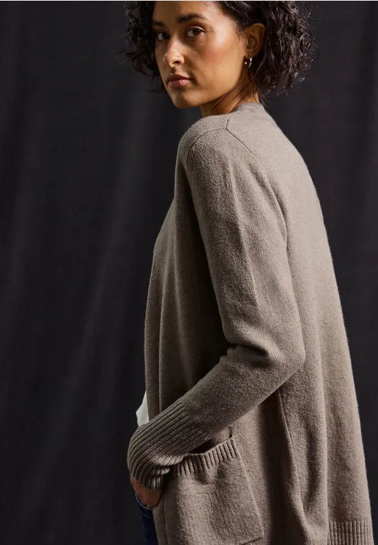 Offener Cardigan mocha dream mel.