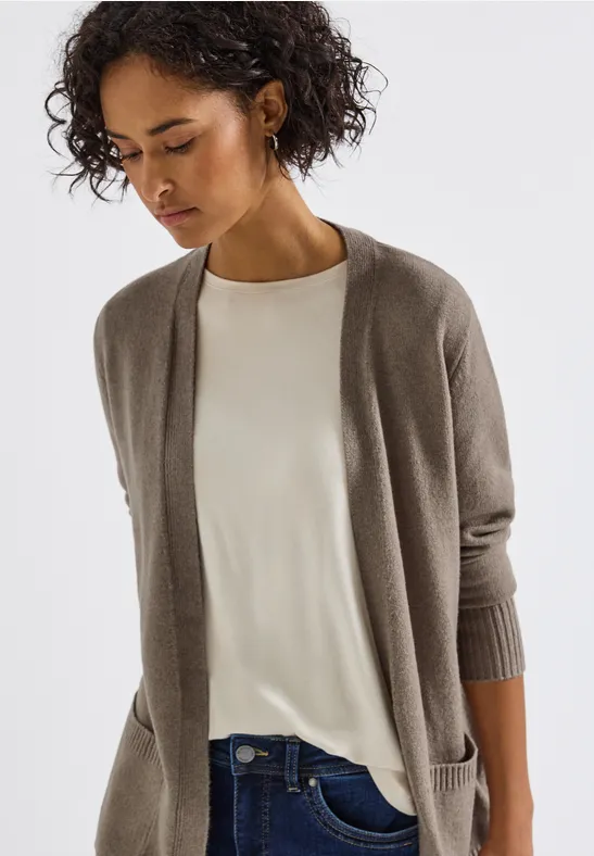 Offener Cardigan mocha dream mel.