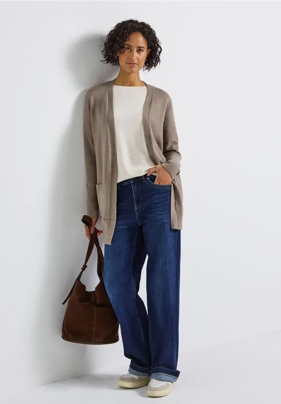 Offener Cardigan mocha dream mel.