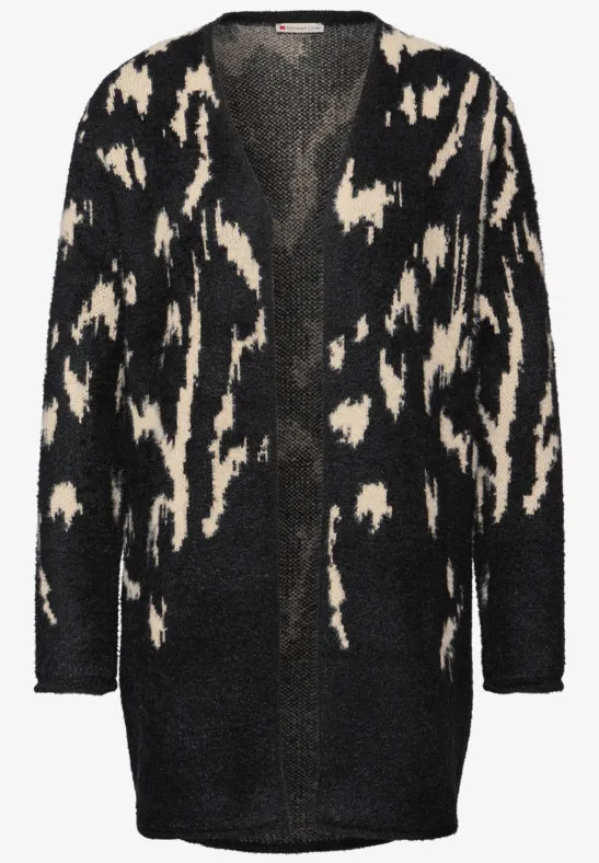 Zacht jacquard vest anthra grey