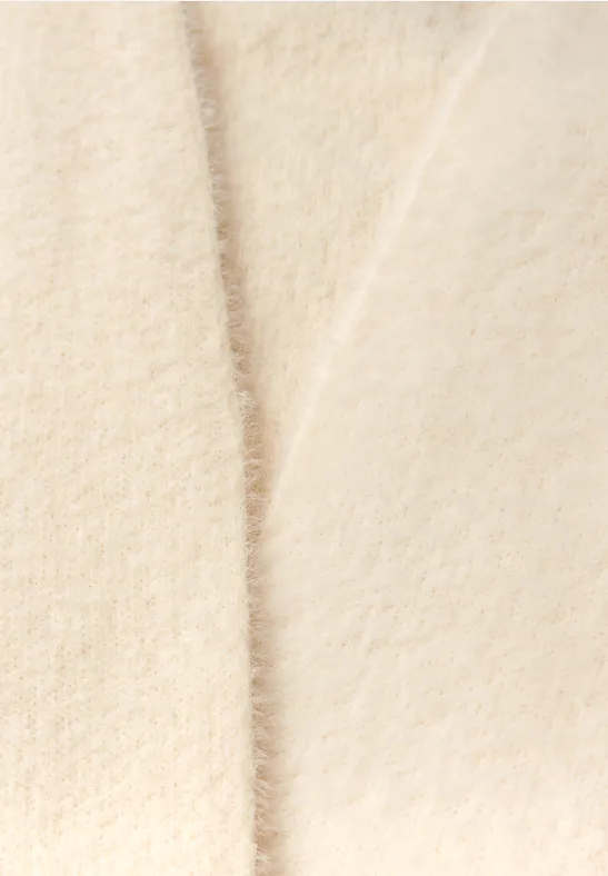 Offener Federgarn-Cardigan soft beige
