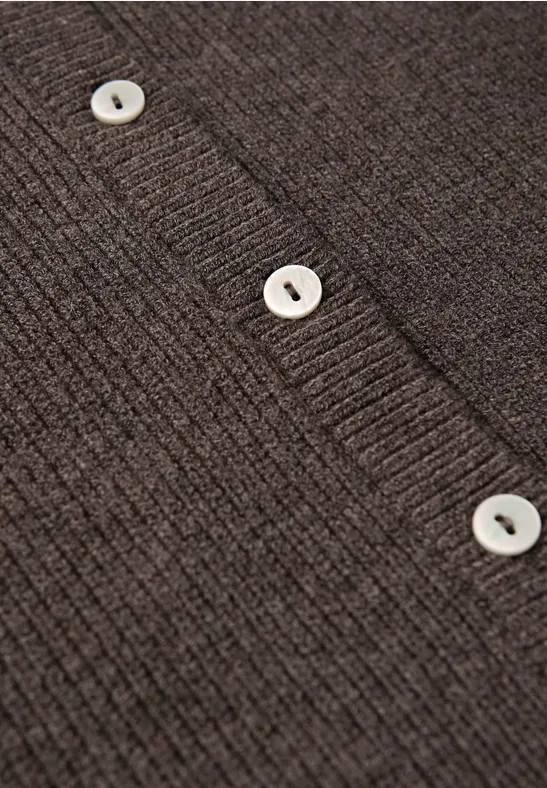 Ärmelloser Cosy Cardigan dark nomad brown mel.