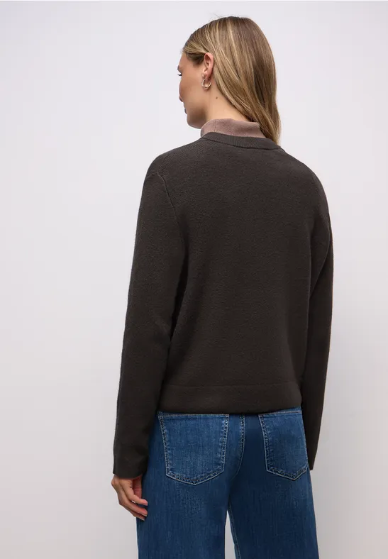 Gezellig vest darkest brown