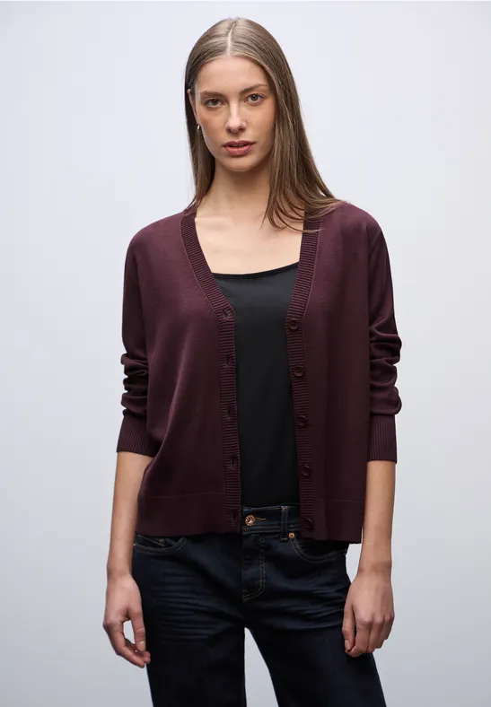 Strickjacke mit V-Ausschnitt Jazz Berry
