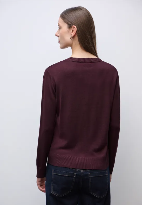 Strickjacke mit V-Ausschnitt Jazz Berry