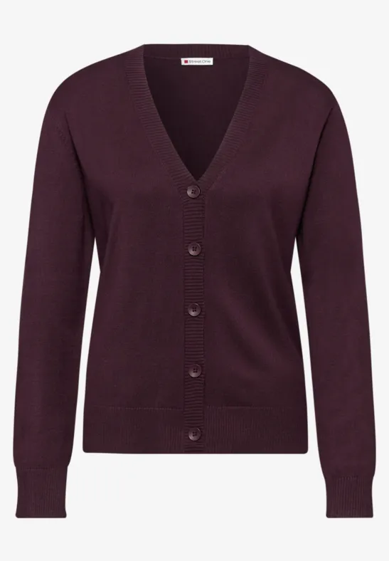 Strickjacke mit V-Ausschnitt Jazz Berry