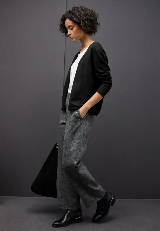 Offener Cardigan Black