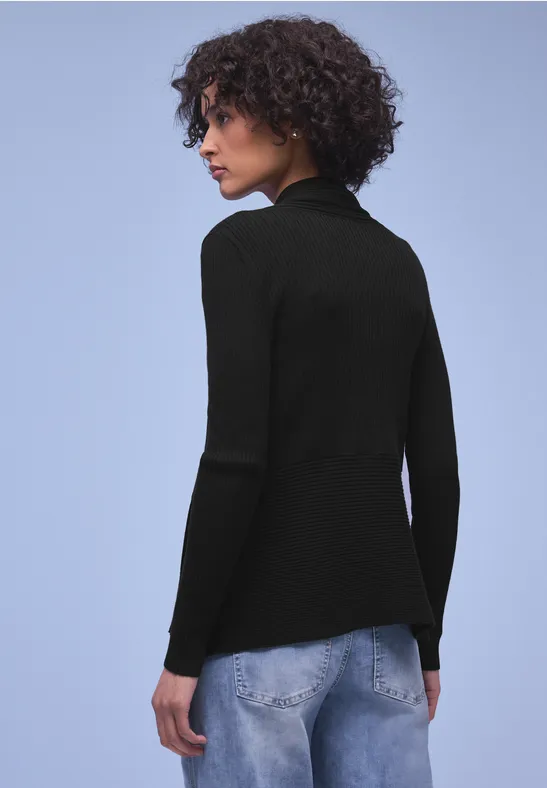 Cutline Cardigan Black