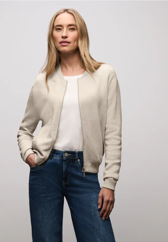 Glitzer Cardigan lucid white