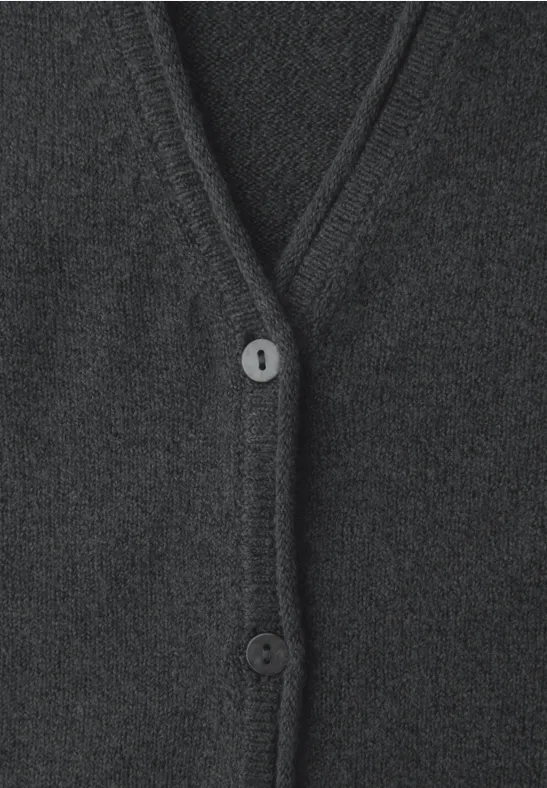 Kuscheliger V-Neck Cardigan gravel grey mel.