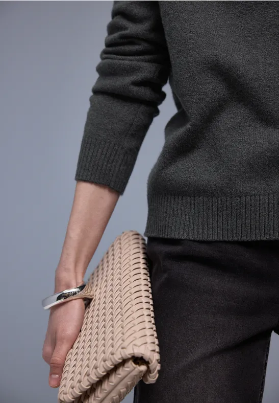 Kuscheliger V-Neck Cardigan gravel grey mel.