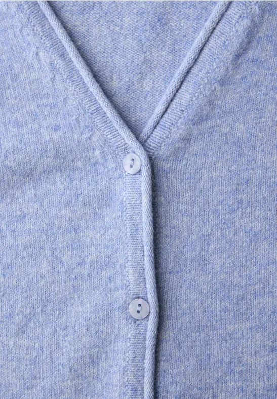 Kuscheliger V-Neck Cardigan frosted blue mel.