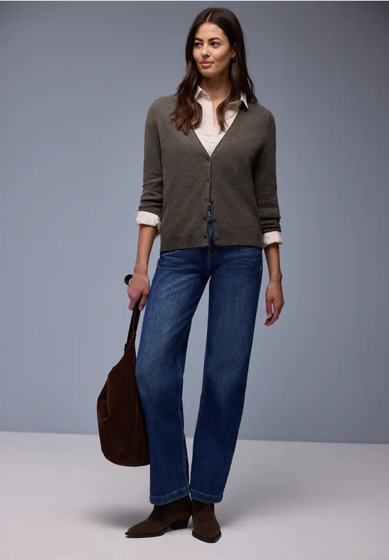 Kuscheliger V-Neck Cardigan rustic brown mel.