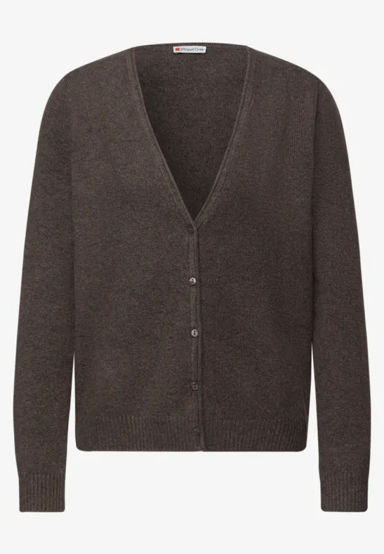 Kuscheliger V-Neck Cardigan rustic brown mel.