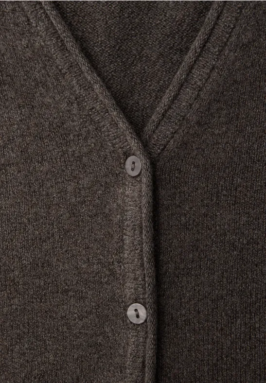 Kuscheliger V-Neck Cardigan rustic brown mel.