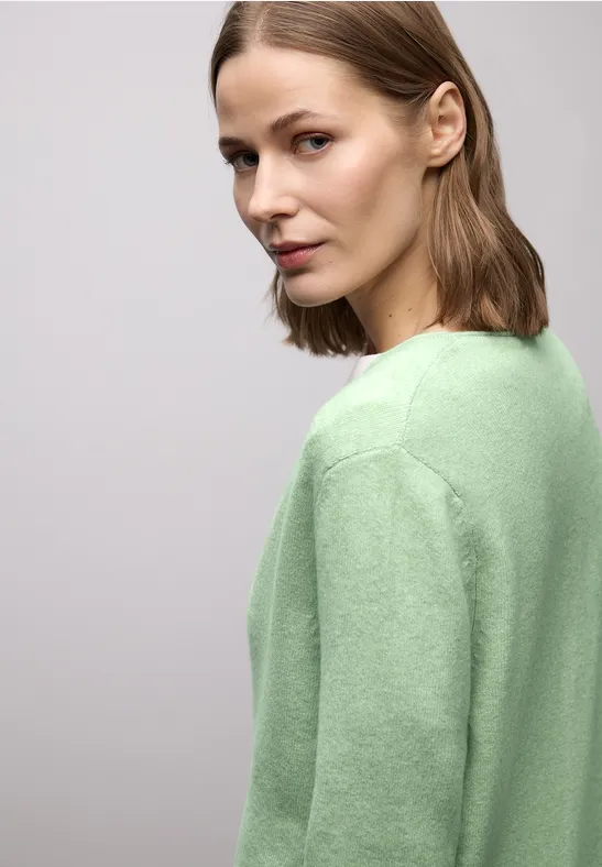 Kuscheliger V-Neck Cardigan pale mint green mel.