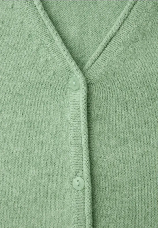 Kuscheliger V-Neck Cardigan pale mint green mel.