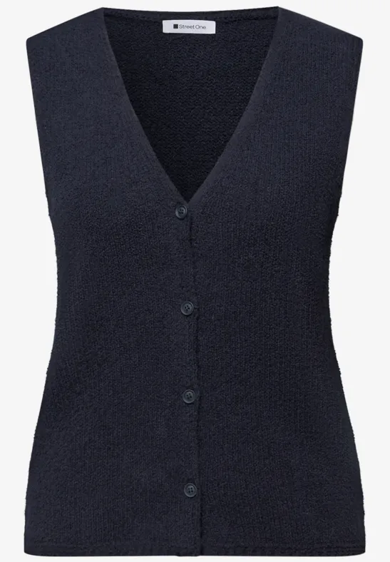 Effen gilet shadowed navy