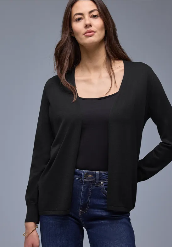 Cardigan en couleur unie Black