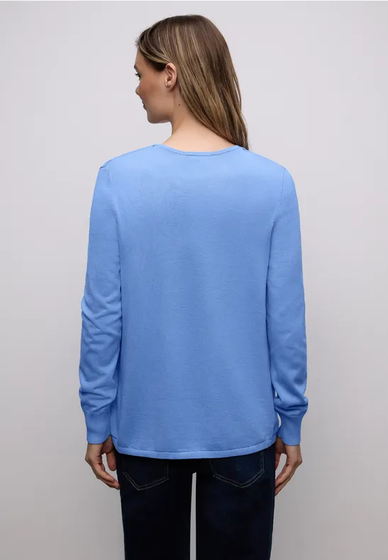 Cardigan in Unifarbe bonnet blue