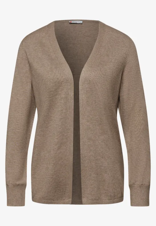 Cardigan en couleur unie light terra mocha mel.