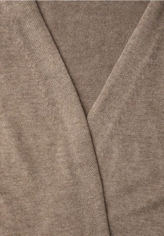 Cardigan en couleur unie light terra mocha mel.