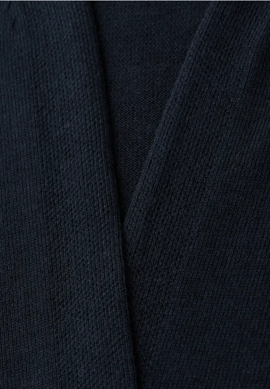 Cardigan in Unifarbe shadowed navy