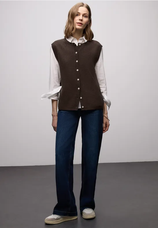 Kuschelige Weste molten earth