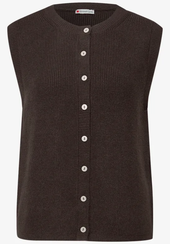 Kuschelige Weste molten earth