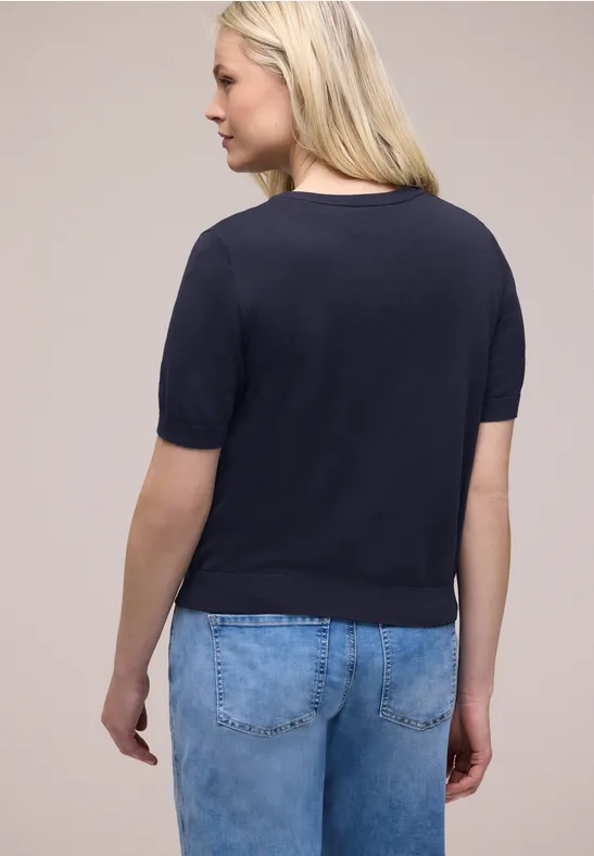 Cardigan en couleur unie shadowed navy