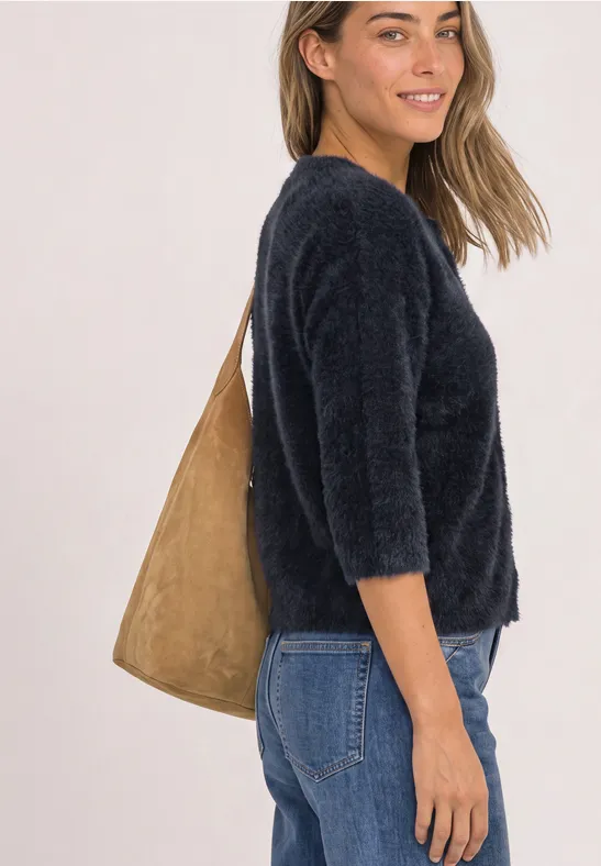 Street One Zacht vest met halflange mouwen en ronde hals 