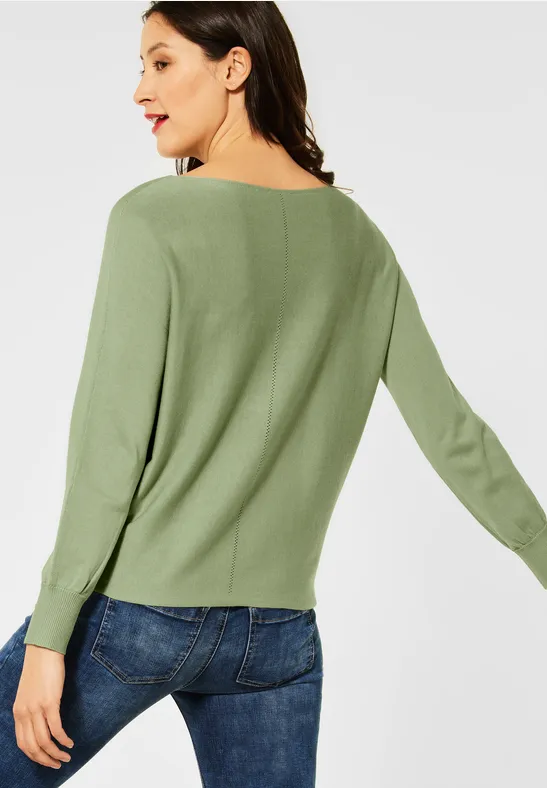 Pullover mit Dolmanärmeln faded green