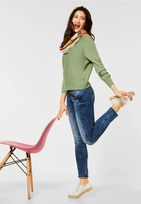 Pullover mit Dolmanärmeln faded green
