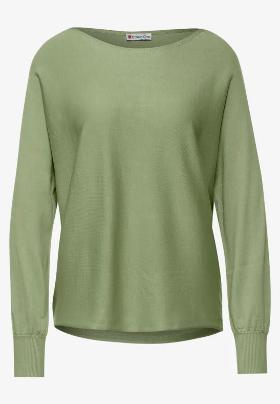 Pullover mit Dolmanärmeln faded green