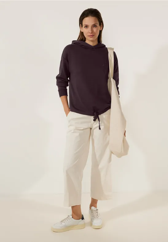 Sweat à Capuche Femme Street One - Coupe Décontractée, Manches Longues, Mélange Coton Doux