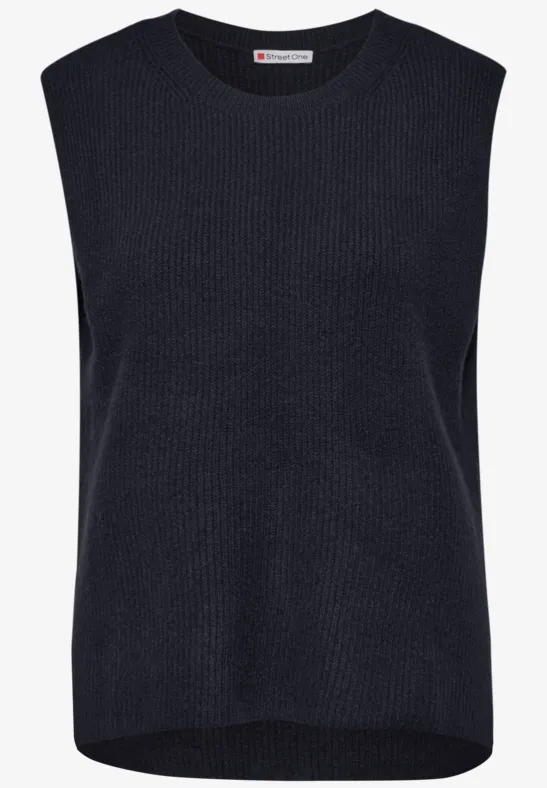 Gilet Sans Manches Femme Col V - Pull Décontracté En Polyester Pour L'hiver