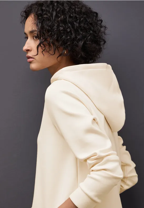 Cupro Sweat Hoodie soft beige