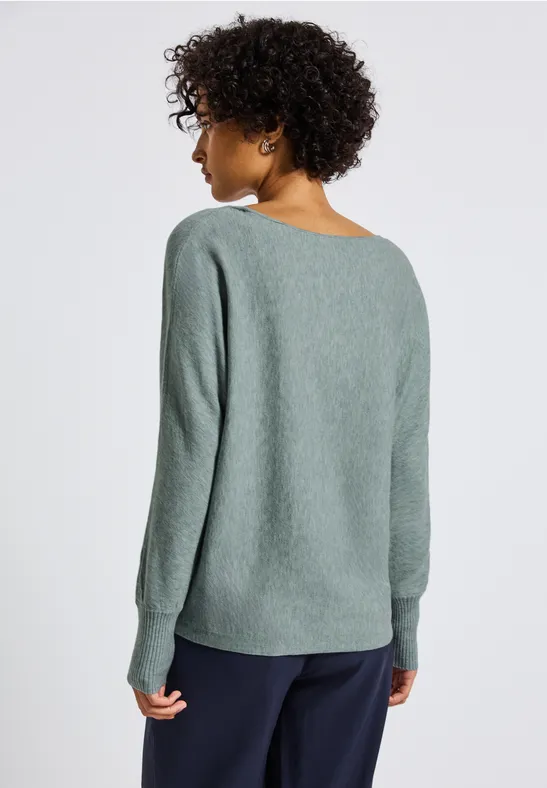 Dolman Pullover nile blue mel.