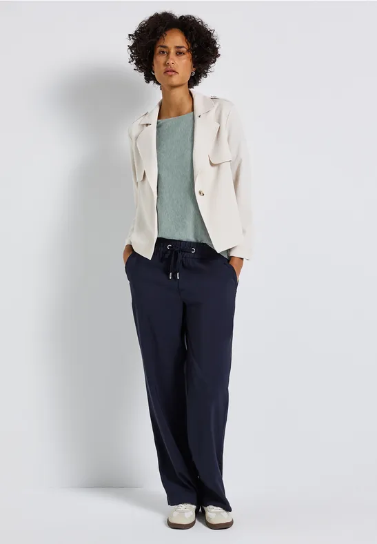 Dolman Pullover nile blue mel.