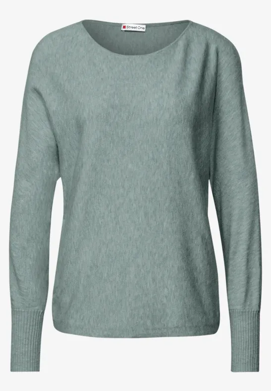 Dolman Pullover nile blue mel.