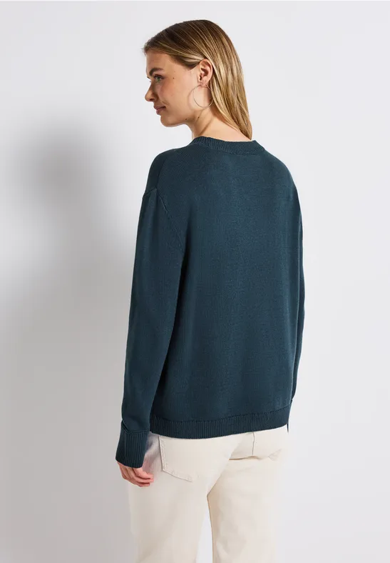 Rundhals Pullover tide blue