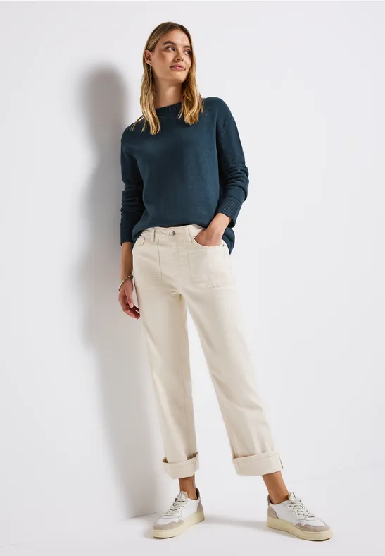 Rundhals Pullover tide blue